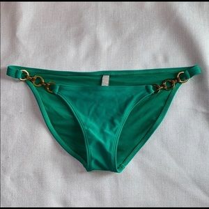 VIX Medium Green Gold Chain Bikini Bottom READ